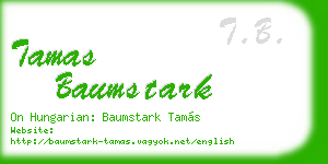 tamas baumstark business card