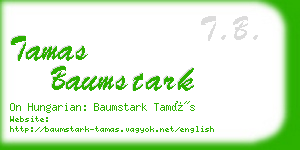 tamas baumstark business card